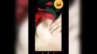 Cute GF Teasing Her Perky Tits On Intimate Video Call