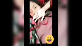 Cute GF Teasing Her Perky Tits On Intimate Video Call