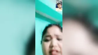 Busty Bengali Wife Teasing During Private Video Call Moments