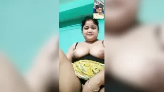 Busty Bengali Wife Teasing During Private Video Call Moments