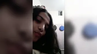 Horny Desi Girl Fondling Her Big Boobs In Private Video