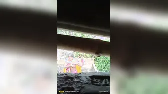 Married Bhabhi Bathing Outdoors Caught On Neighbors Hidden Cam