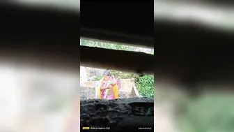 Married Bhabhi Bathing Outdoors Caught On Neighbors Hidden Cam