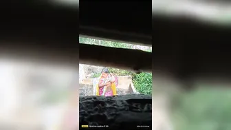 Married Bhabhi Bathing Outdoors Caught On Neighbors Hidden Cam