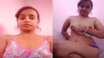 Desi Bhabhi Teasing With Boobs Getting Sucked By BF