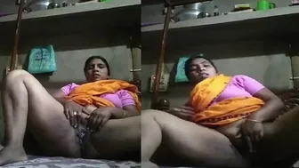 Village Aunty Spreading Legs Fingering Pussy In Bedroom Alone
