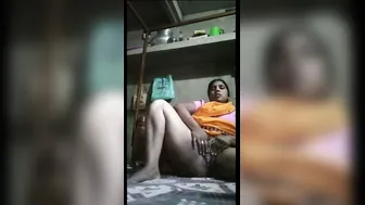 Village Aunty Spreading Legs Fingering Pussy In Bedroom Alone