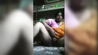 Village Aunty Spreading Legs Fingering Pussy In Bedroom Alone