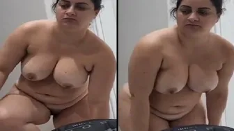 Curvy Wife Stripping Naked And Changing Her Clothes On Camera