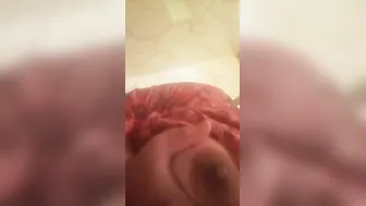 Married Woman In Shower Recording Her Huge Boobs For Her Man