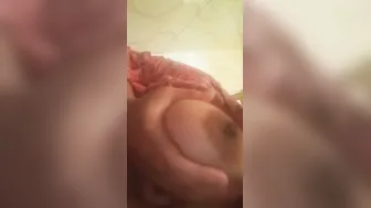 Married Woman In Shower Recording Her Huge Boobs For Her Man