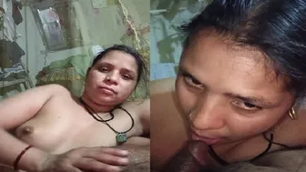 Village Wife Giving Her Man A Handjob And Blowjob In The Mms