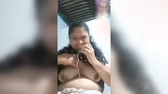 Chubby Unsatisfied Bhabhi Stripping Naked During Video Call