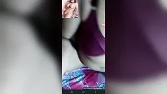 Bhabhi In Violet Bra Stripping Naked On Video Call With Lover