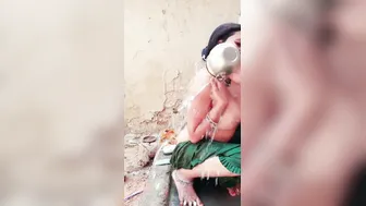 Village Wife Bathing Naked Outdoors Caught On Camera By Family