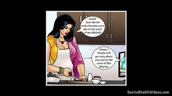 Indian Housewife Getting Naughty While Cooking In The Kitchen