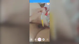 Naughty GF Using Toothbrush To Pleasure Herself On Cam