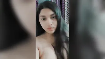 Desi GF Exposing Her Massive Natural Tits For Me