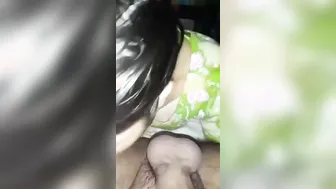 Horny Wife Giving Messy Blowjob Before Getting Her Tits Fucked