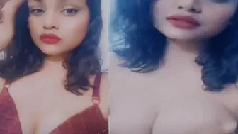 My Gf Teasing Me With Her Big Tits Covering Her Nipples