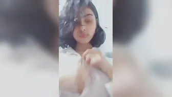 Watching My Gf Slowly Unbutton Her Shirt Revealing Tits