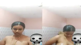 Wife Bathing Naked While I Watch Her On Our Video Call