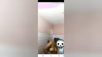 Wife Bathing Naked While I Watch Her On Our Video Call