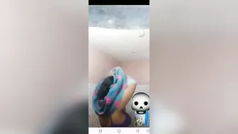 Wife Bathing Naked While I Watch Her On Our Video Call