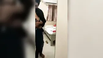 My GF Squeezing Her Big Boobs In Our Hotel Room Tonight