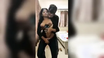My GF Squeezing Her Big Boobs In Our Hotel Room Tonight
