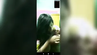 GF Showing Her Perfect Round Boobs On Our Video Call