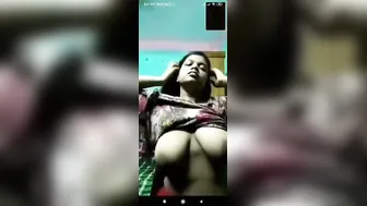 GF Showing Her Perfect Round Boobs On Our Video Call