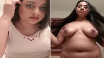 Chubby GF Getting Naked Showing Everything On Camera