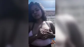 Desi GF Teasing With Her Massive Tits In Homemade Selfie