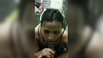 Indian Wife Blowing Me And Getting A Messy Facial At Home