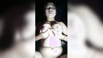 Village Girl Caught On Mms Squeezing Her Huge Boobs Naked