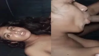 My GF Blowing Me While I Grab Her Soft Tits