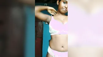 College Slut Showing Off Her Massive Boobs And Dark Pussy