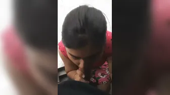College Hottie Giving Her Cousin Head Behind Closed Doors