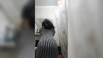 Busty Babe Going Naked Showing Massive Boobs On Camera