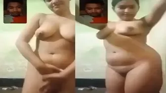 GF Stripping Naked On Video Call For Her BF