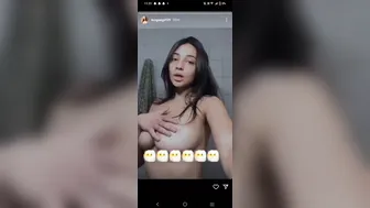 Sexy Babe Showing Off Her Bare Tits Teasing Her Nipples