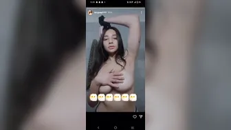 Sexy Babe Showing Off Her Bare Tits Teasing Her Nipples