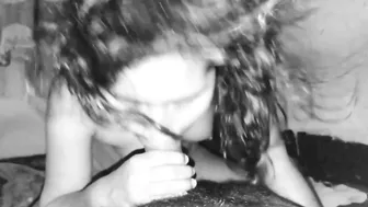 My Gf Sucking My Cock In Grainy Black And White Bedroom Video