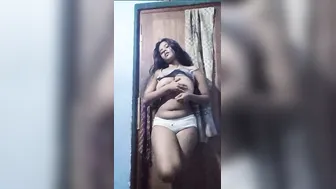 Horny GF Spreading Legs Fingering Hairy Pussy Naked