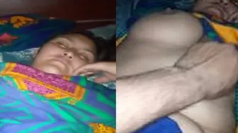 Groping Sleeping Wife Soft Tits While She Rests Beside Me