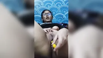 GF Home Alone Masturbating With Whatever She Found