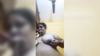 Milf Neighbor Showing Off Those Heavy Tits Getting Undressed