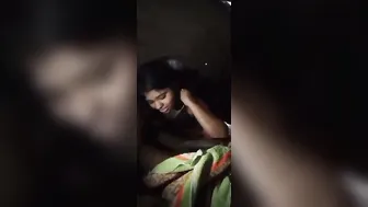 Village GF Sucking His Thick Cock Behind The House