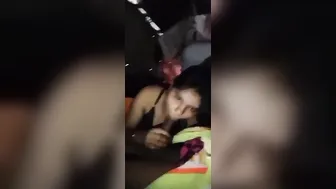 Village GF Sucking His Thick Cock Behind The House